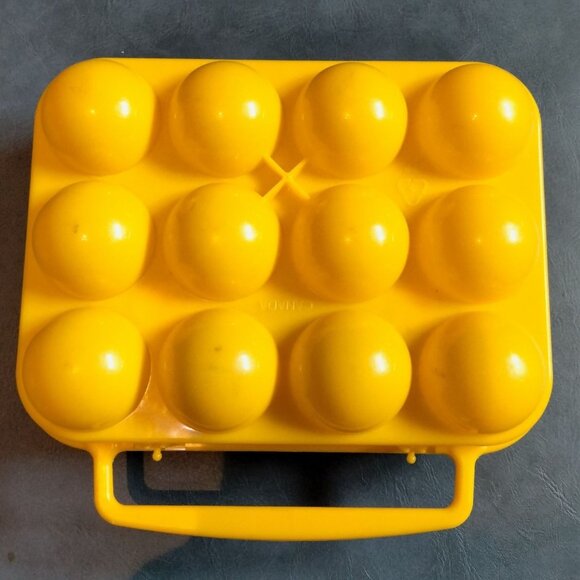 Camping Egg Holder Yellow Plastic Dozen Backpacking - Picture 1 of 4